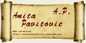 Anita Pavitović vizit kartica